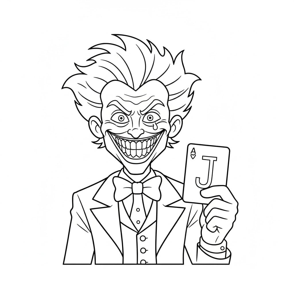 ระบายสี โจ๊กเกอร์ฟรีสำหรับพิมพ์