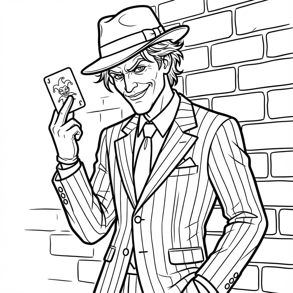 ระบายสี โจ๊กเกอร์ถือไพ่