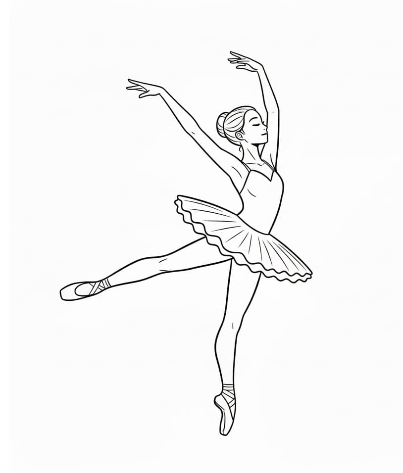 ระบายสี เด็กหญิงนักบัลเล่ต์สุดน่ารัก