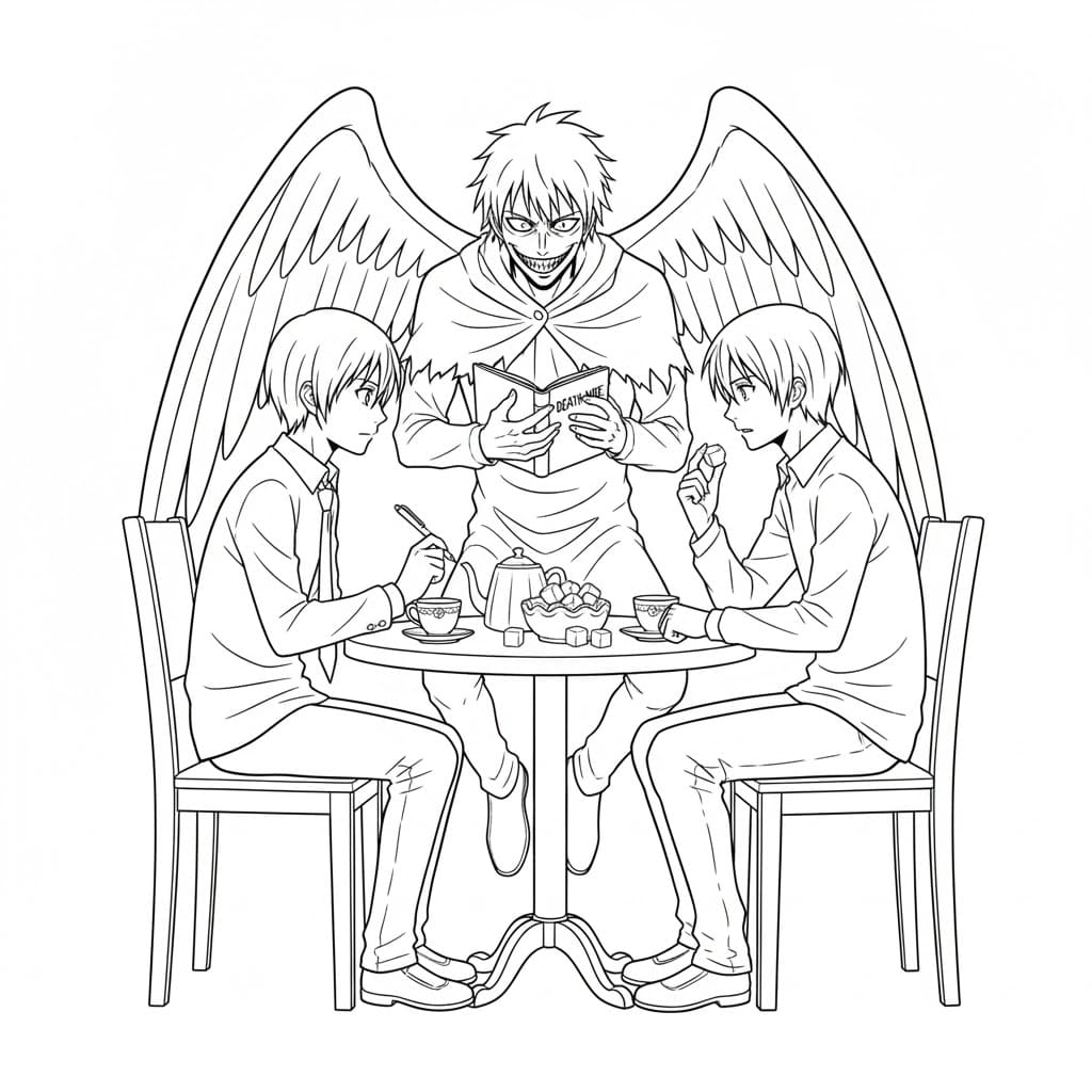 ระบายสี เดธโน้ตแบบง่าย