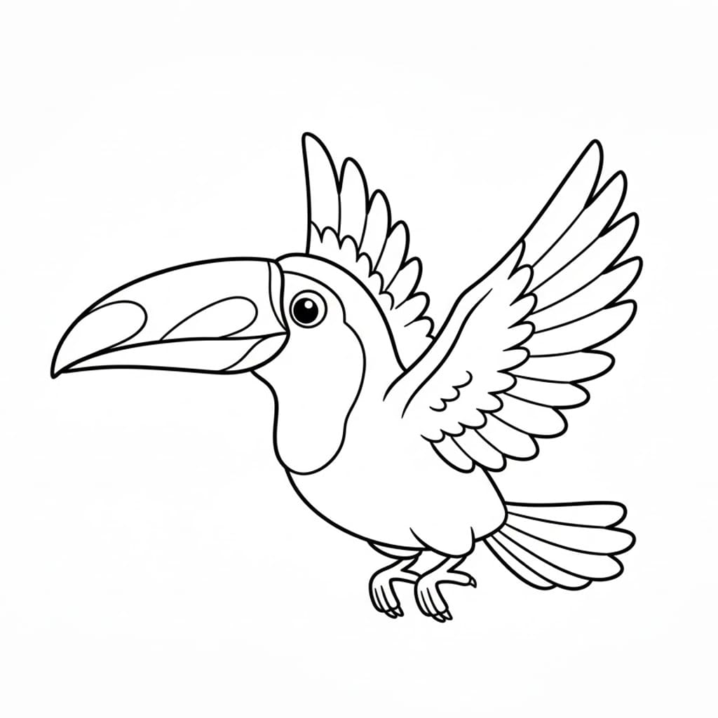 ระบายสี การฝึกบินของนกทูแคน