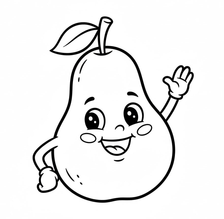 ระบายสี การ์ตูนลูกแพร์