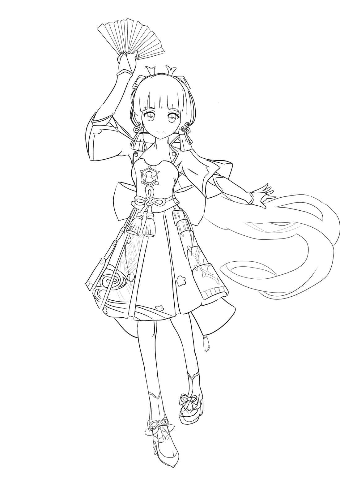 ระบายสี เก็นชินอิมแพกต์ คามิซาโตะ อายากะ