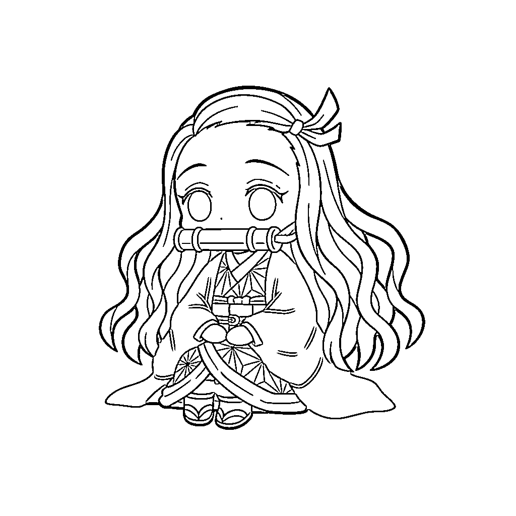 ระบายสี คามาโดะ เนซึโกะ น่ารักมาก