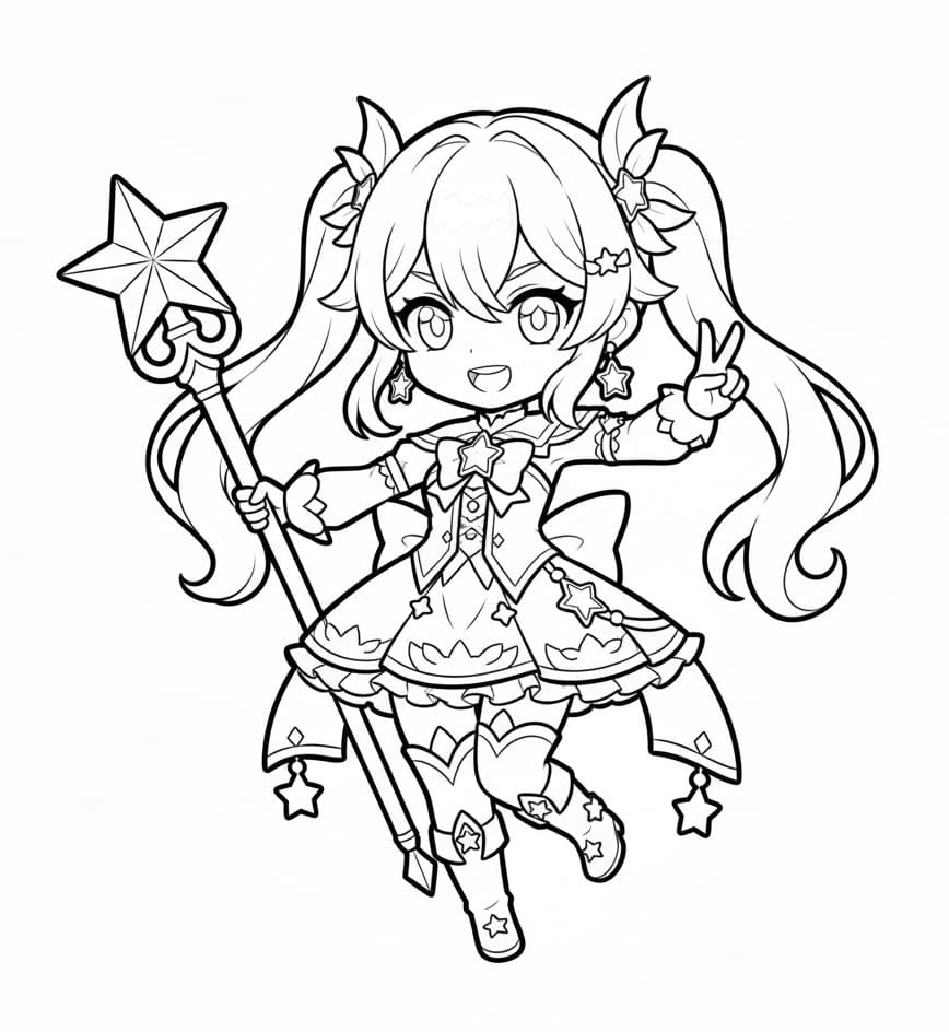 ระบายสี คลี ชิบิ เก็นชินอิมแพ็ค