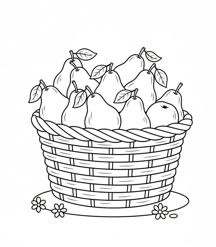 ระบายสี กิ่งลูกแพร์