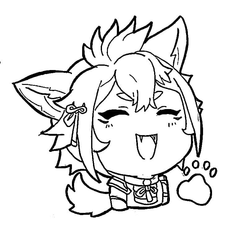 ระบายสี โกโร่สุดน่ารักจาก เก็นชินอิมแพกต์