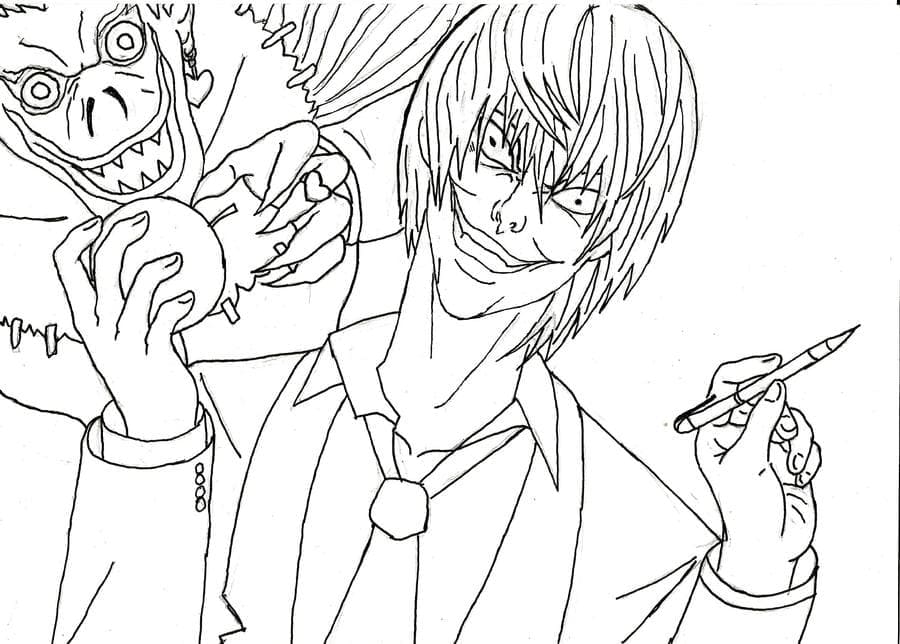 ระบายสี ไลท์ ยางามิ โกรธ