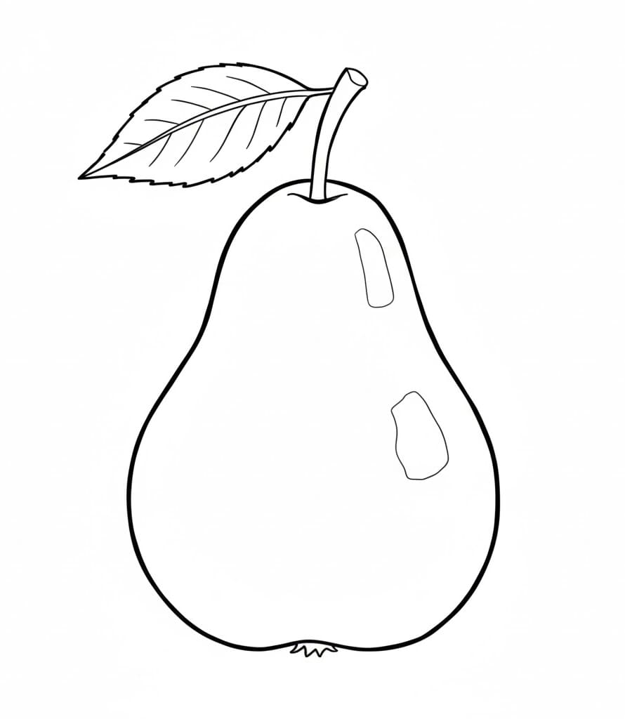 ระบายสี ลูกแพร์ปกติ