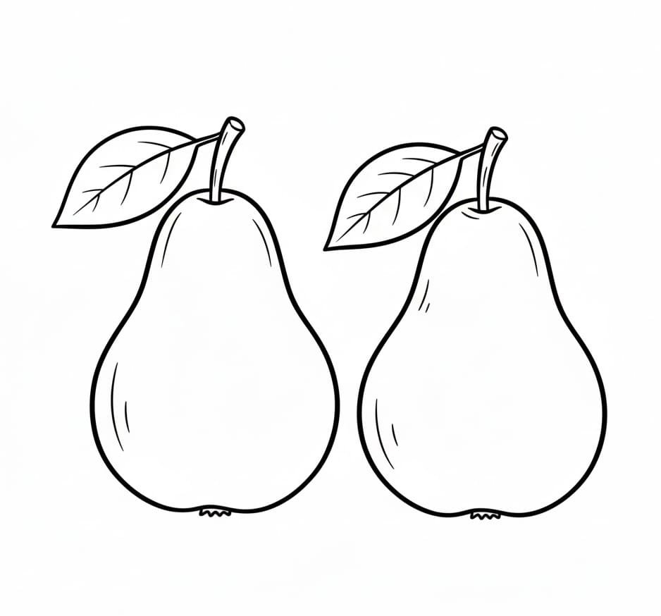 ระบายสี ลูกแพร์ปลอดสำหรับเด็ก