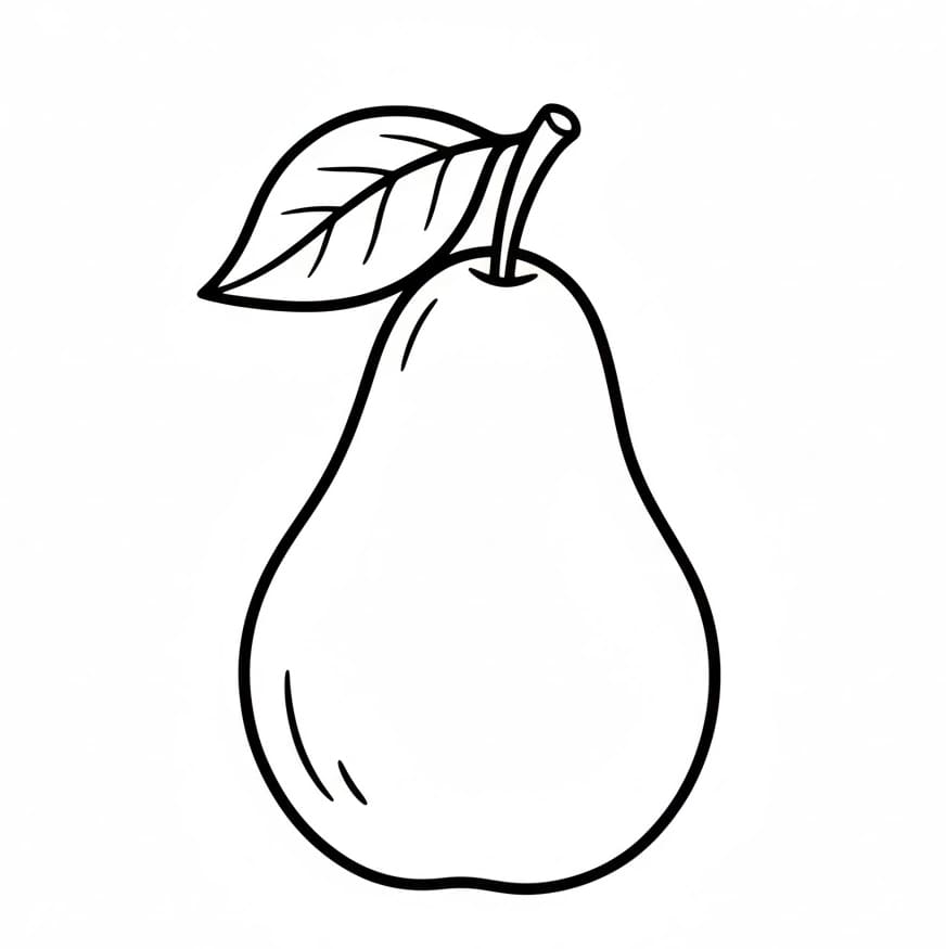 ระบายสี ลูกแพร์สำหรับพิมพ์สำหรับเด็ก