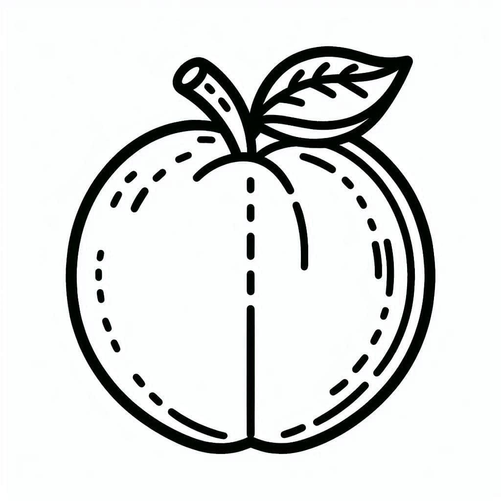 ระบายสี ลูกพีชฟรีสำหรับเด็ก