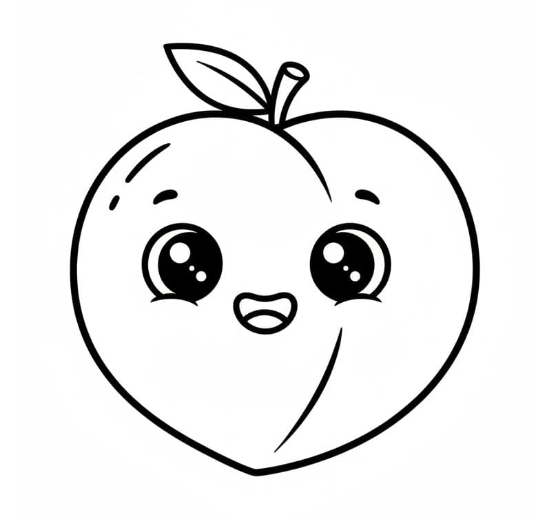 ระบายสี ลูกพีชน่ารักมาก