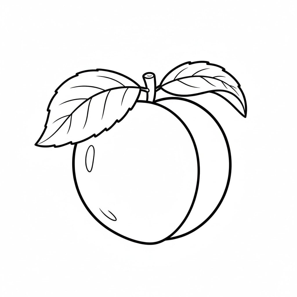 ระบายสี ลูกพีชปกติ