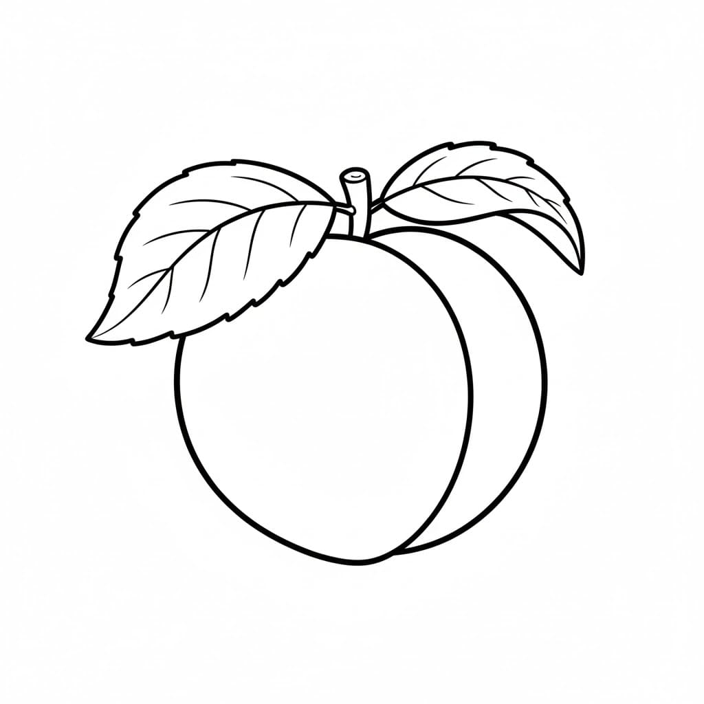 ระบายสี ลูกพีชธรรมดา