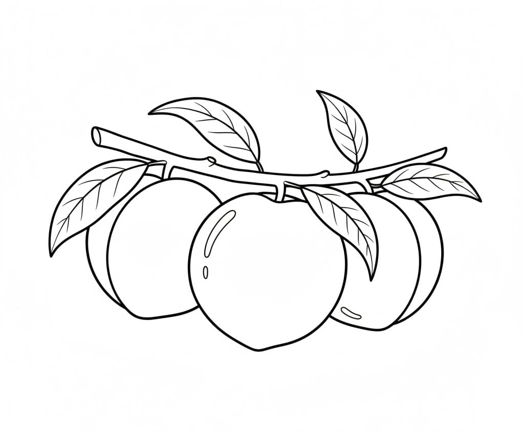 ระบายสี ลูกพีชอร่อยมาก