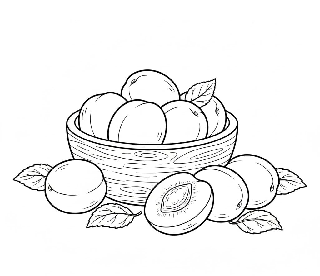 ระบายสี ลูกพลัมแจกฟรีสำหรับเด็ก