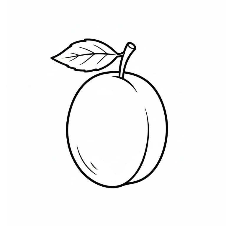 ระบายสี ลูกพลัมแสนอร่อย