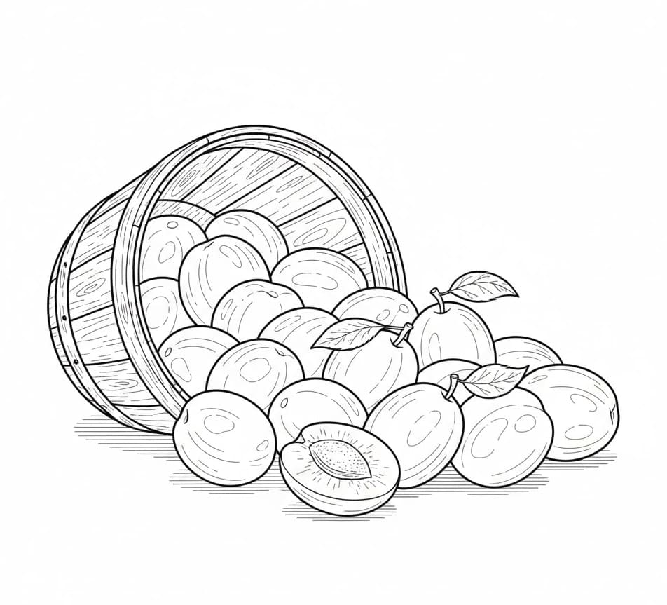 ระบายสี ลูกพลัมธรรมดา