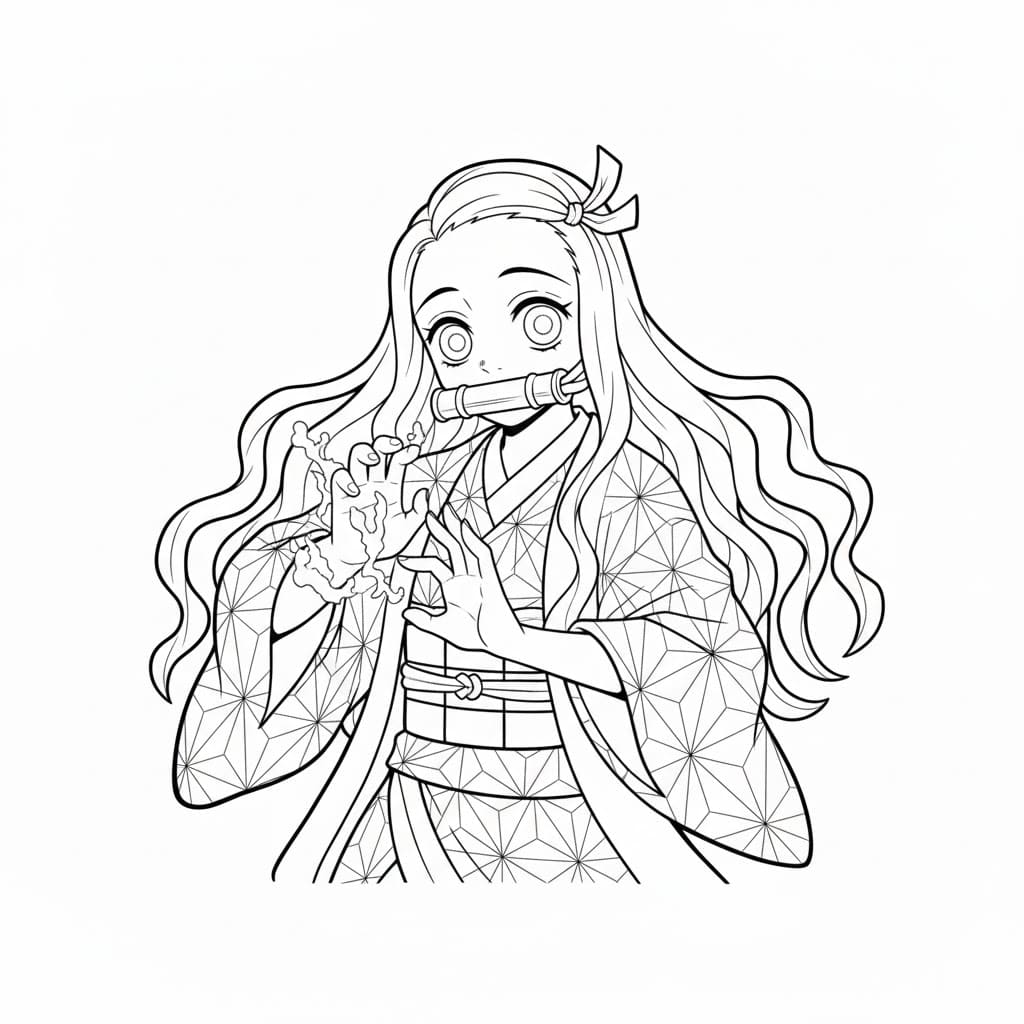 ระบายสี เนซึโกะ คามาโดะ พลัง