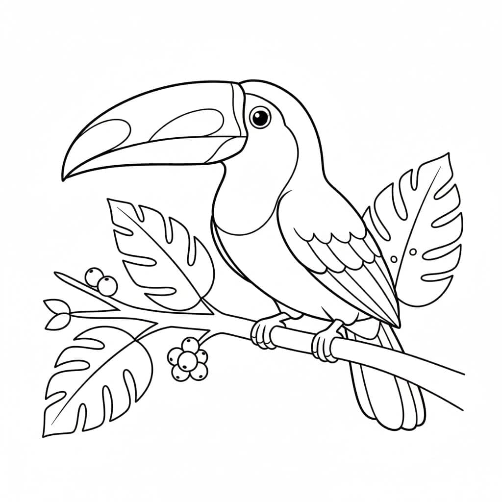 ระบายสี นกทูแคนน่าทึ่งมาก