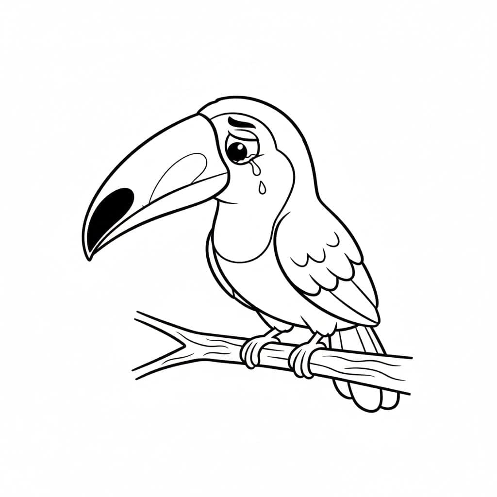 ระบายสี นกทูแคนเศร้า