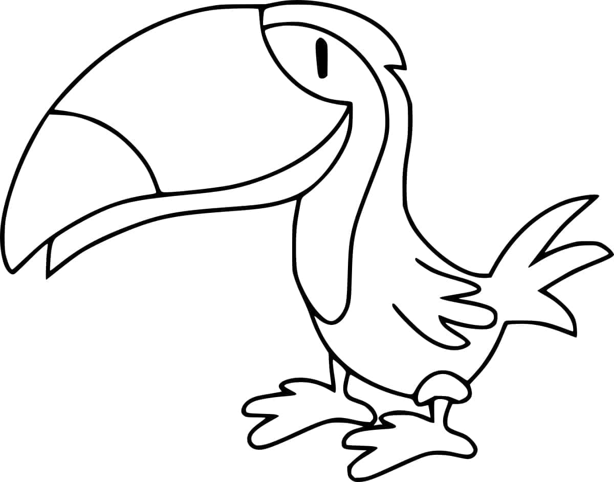 ระบายสี นกทูแคนตัวน้อย