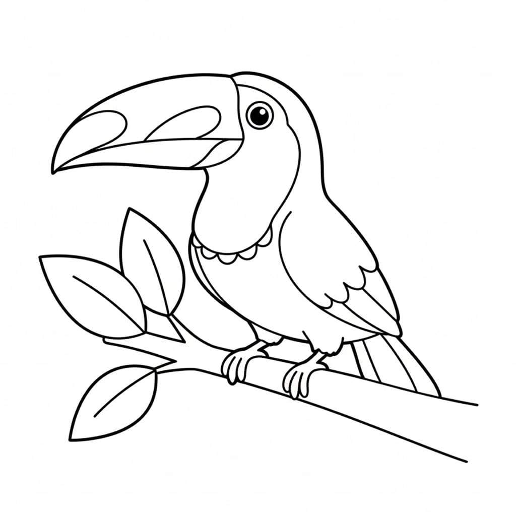 ระบายสี นกทูแคนโตเต็มวัย