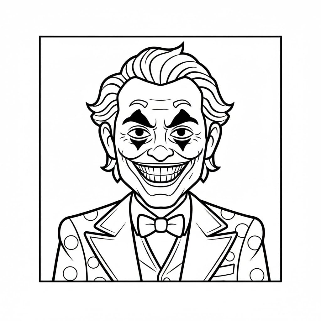 ระบายสี ภาพโจ๊กเกอร์สำหรับพิมพ์ฟรี