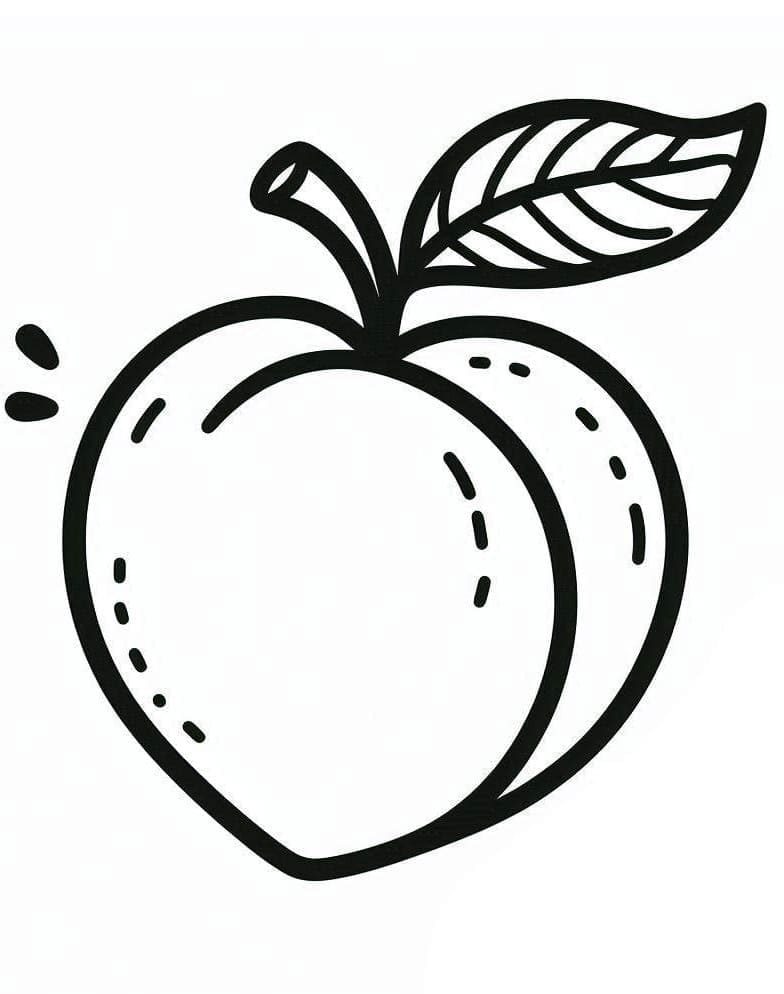 ระบายสี ภาพพิมพ์ฟรี รูปผลพีช