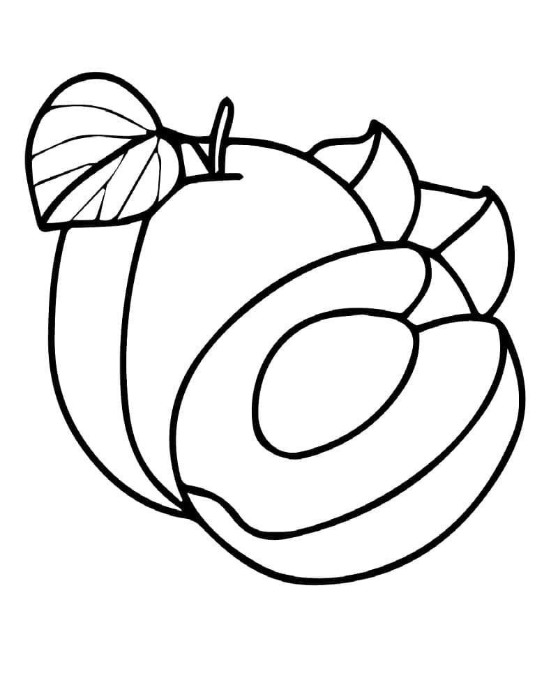 ระบายสี ภาพพิมพ์ลูกพีช
