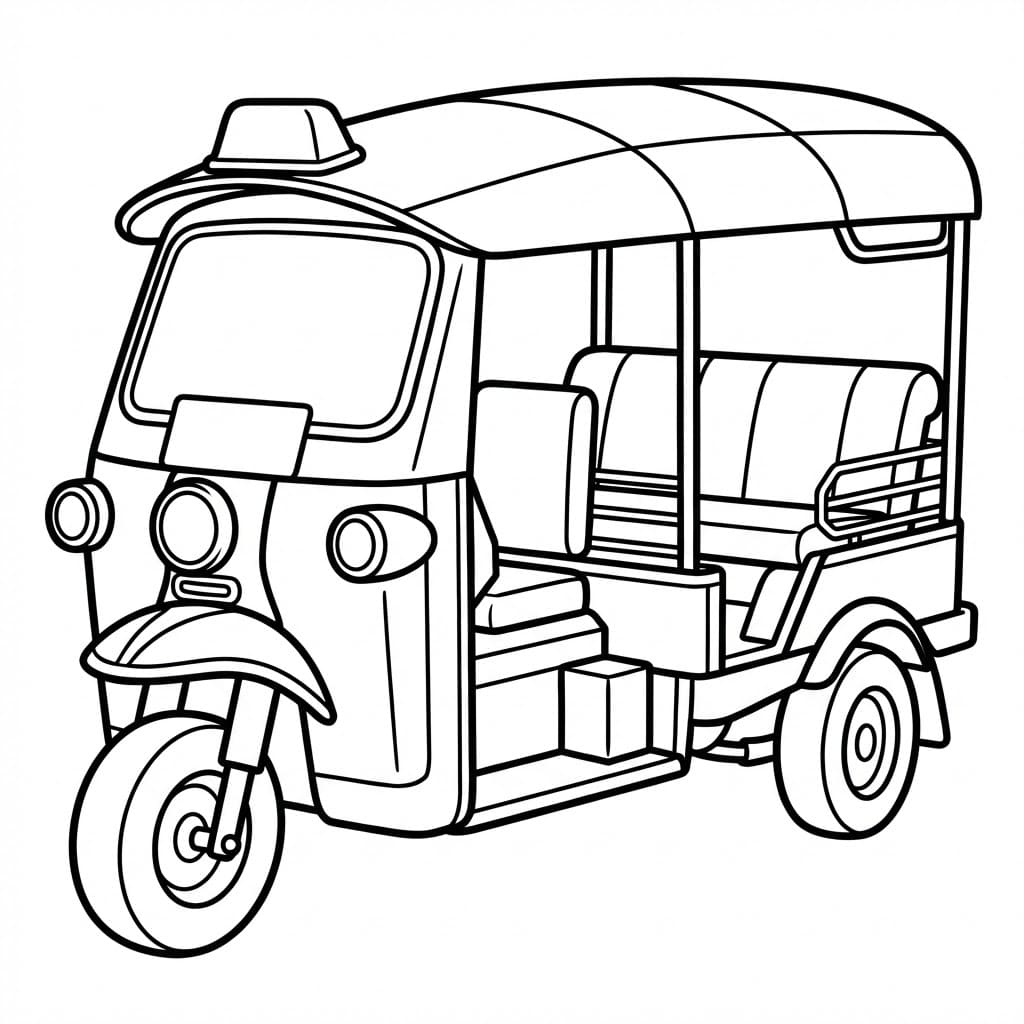 ระบายสี รถตุ๊กตุ๊ก