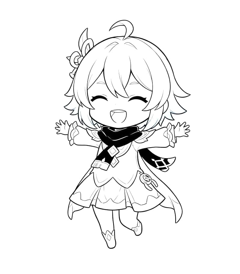 ระบายสี ซายู จิบิ จากเกมเก็นชินอิมแพ็ค