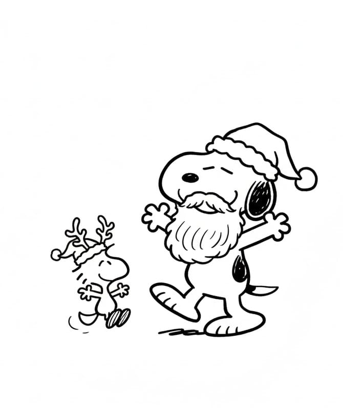 ระบายสี สนูปี้ คริสต์มาส