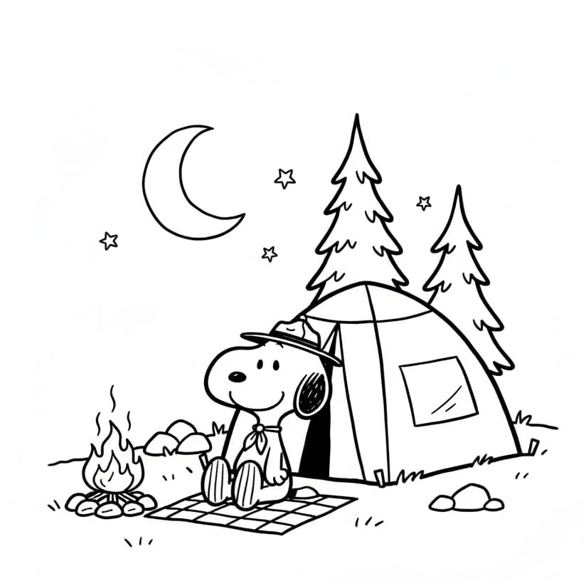 ระบายสี สนูปีไปตั้งแคมป์