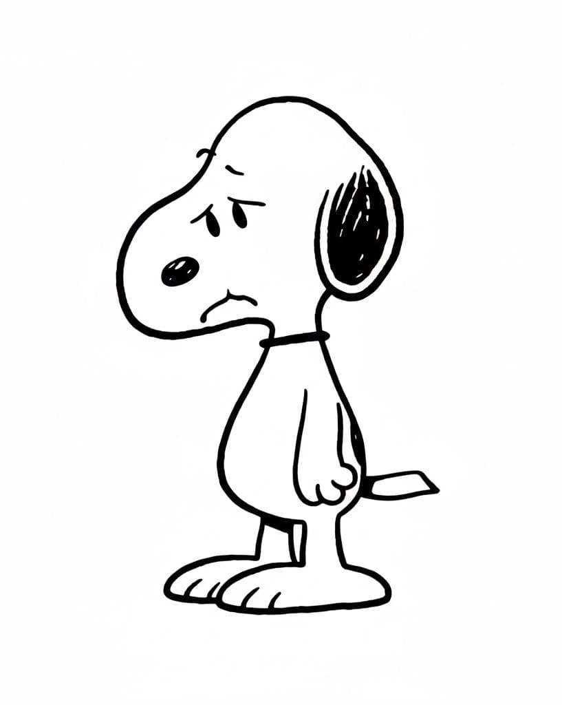 ระบายสี สนูปี้เศร้า