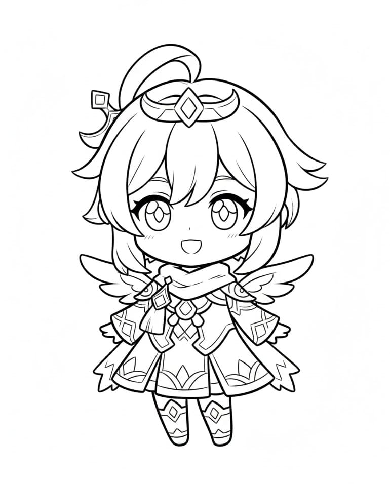 ระบายสี ซูโครส จิบิ เก็นชินอิมแพ็ค