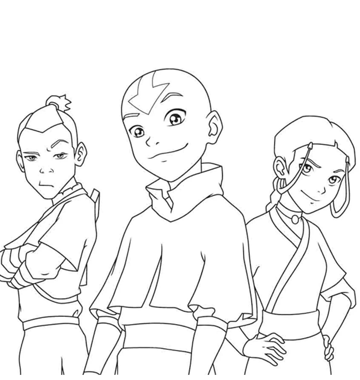 ระบายสี ซอกก้า, อัง และ คาทาร่า