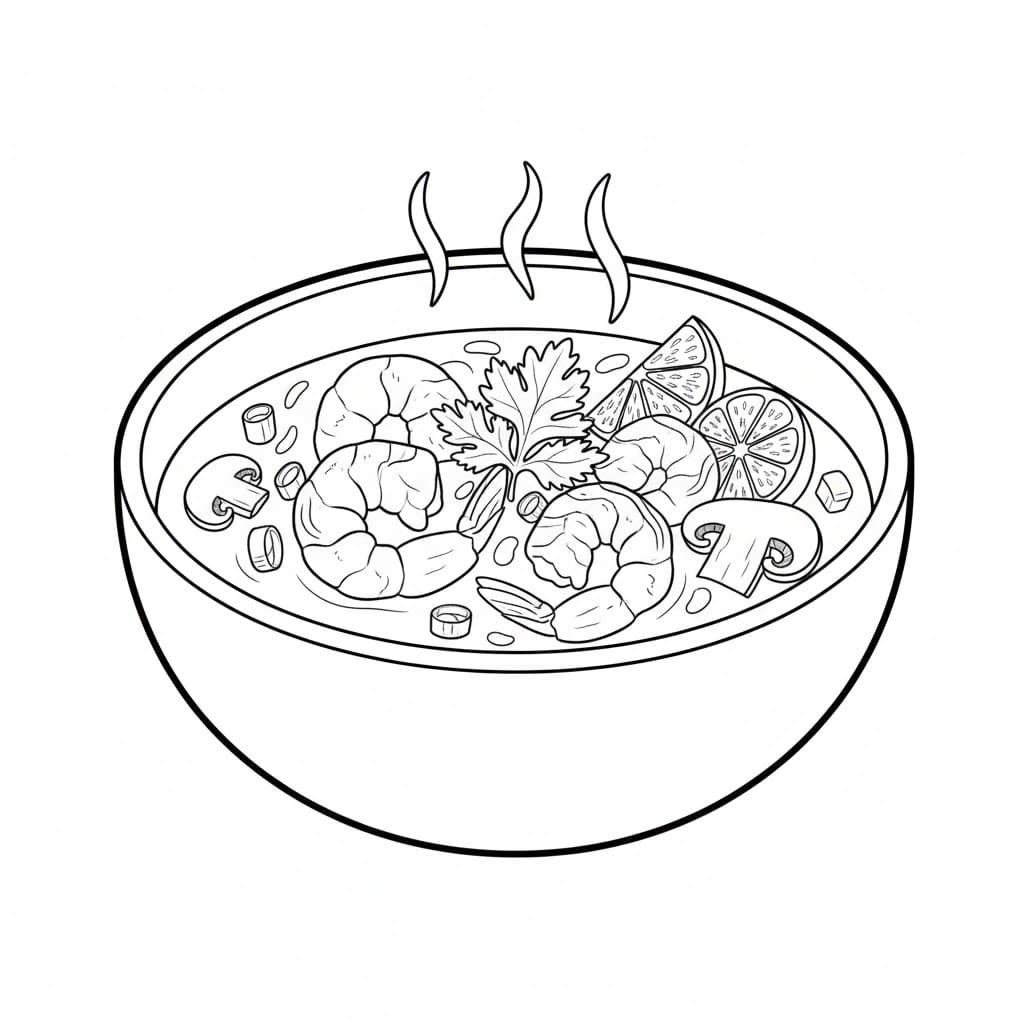 ระบายสี ต้มยำกุ้งน้ำข้น