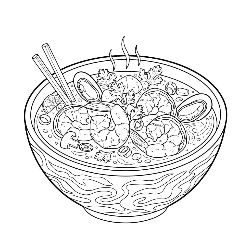 ระบายสี ต้มยำกุ้ง