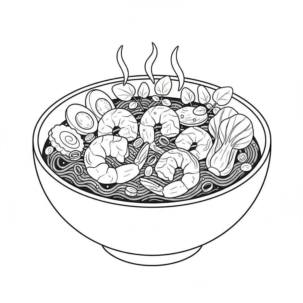 ระบายสี ต้มยำกุ้งเครื่องแน่น