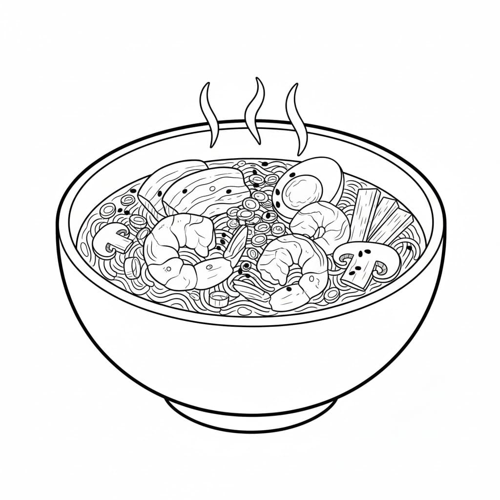 ระบายสี ต้มยำกุ้งกุ้งตัวโต