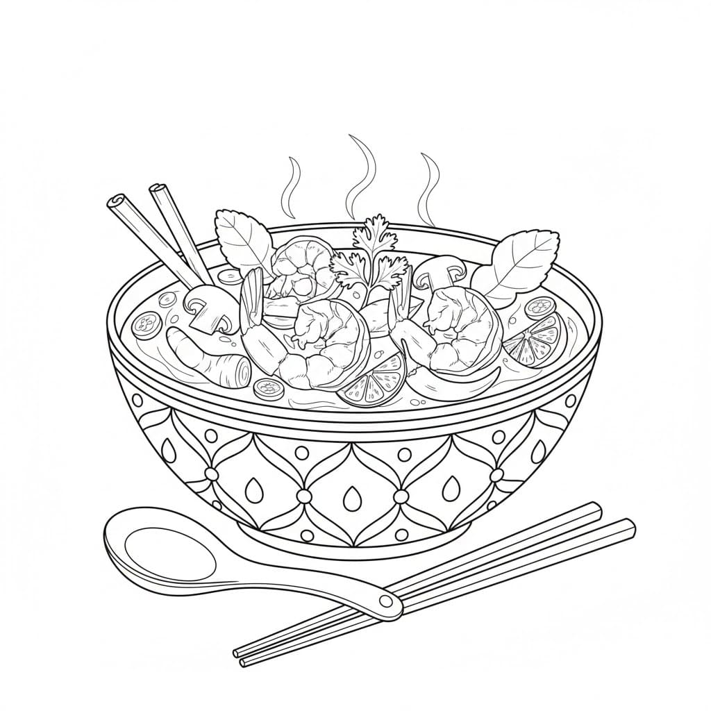 ระบายสี ต้มยำกุ้งละมุน