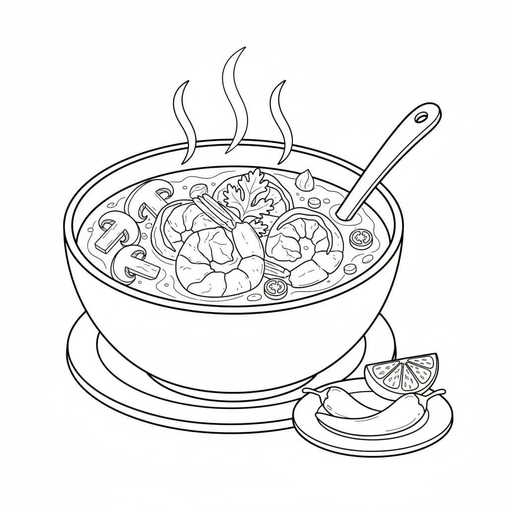 ระบายสี ต้มยำกุ้งสไตล์ครอบครัว