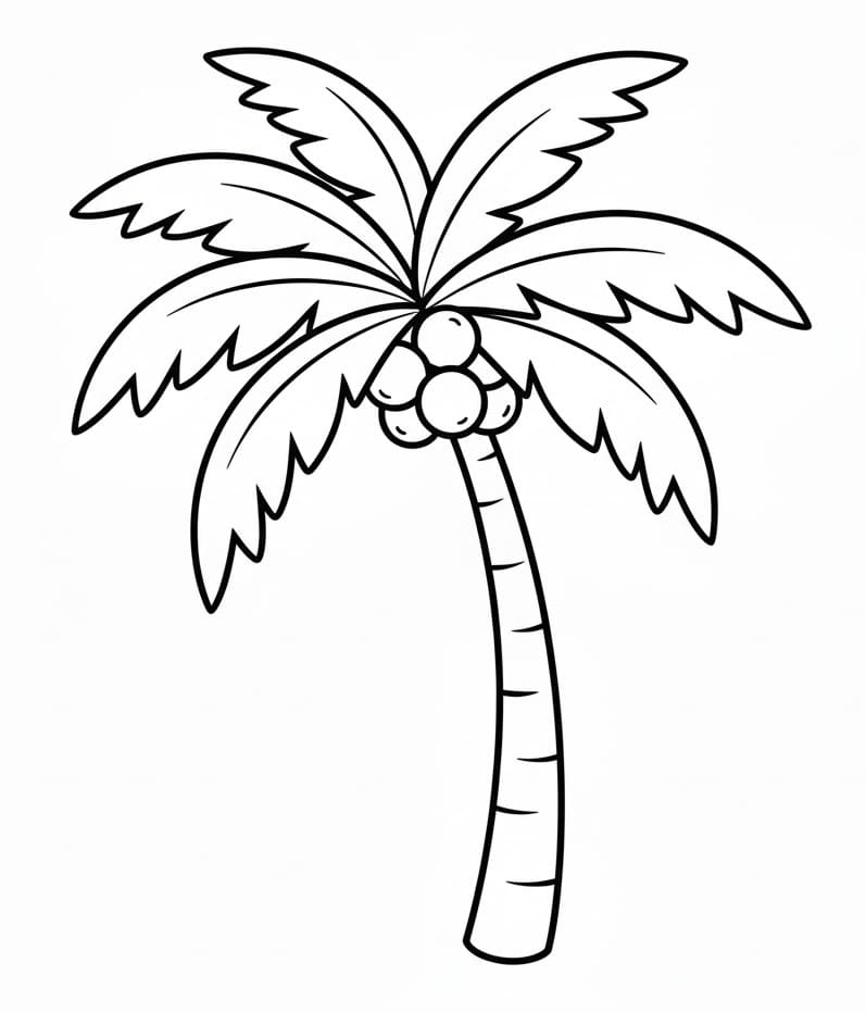 ระบายสี ต้นปาล์มฟรี