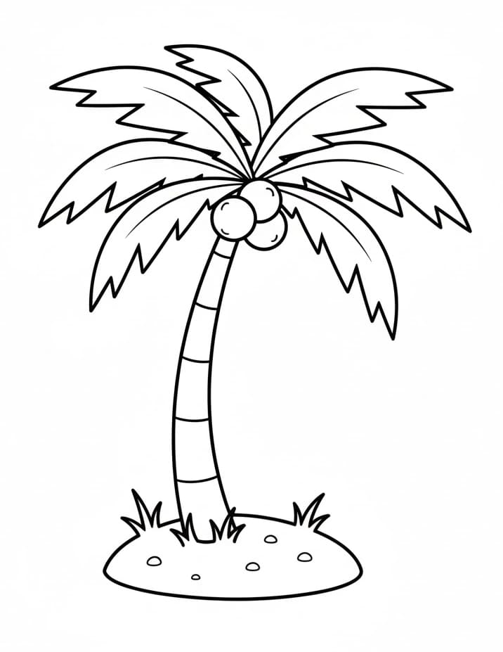 ระบายสี ต้นปาล์มสวยดี