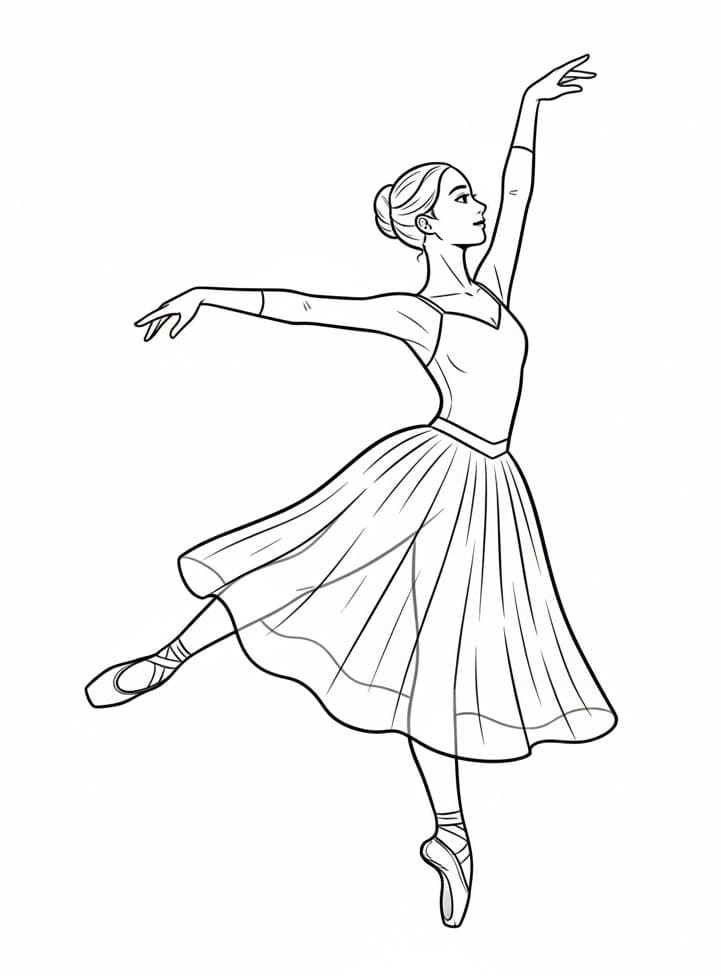 ระบายสี วาดภาพนักบัลเล่ต์