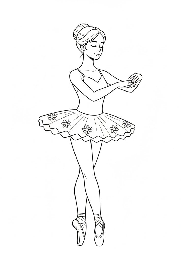 ระบายสี วาดรูปนักบัลเล่ต์ฟรี