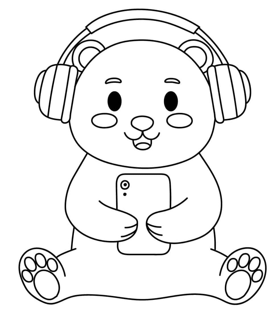 ระบายสี เด็กทารกใช้โทรศัพท์