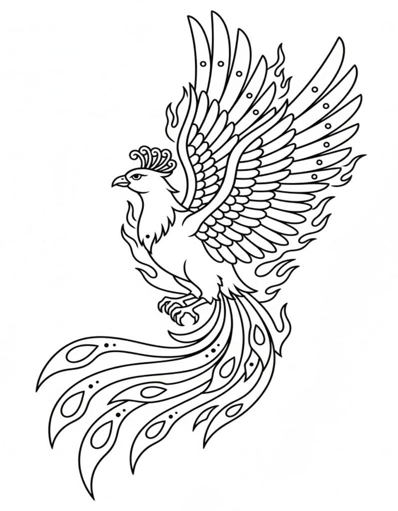 ระบายสี ฟีนิกซ์แห่งเปลวไฟ